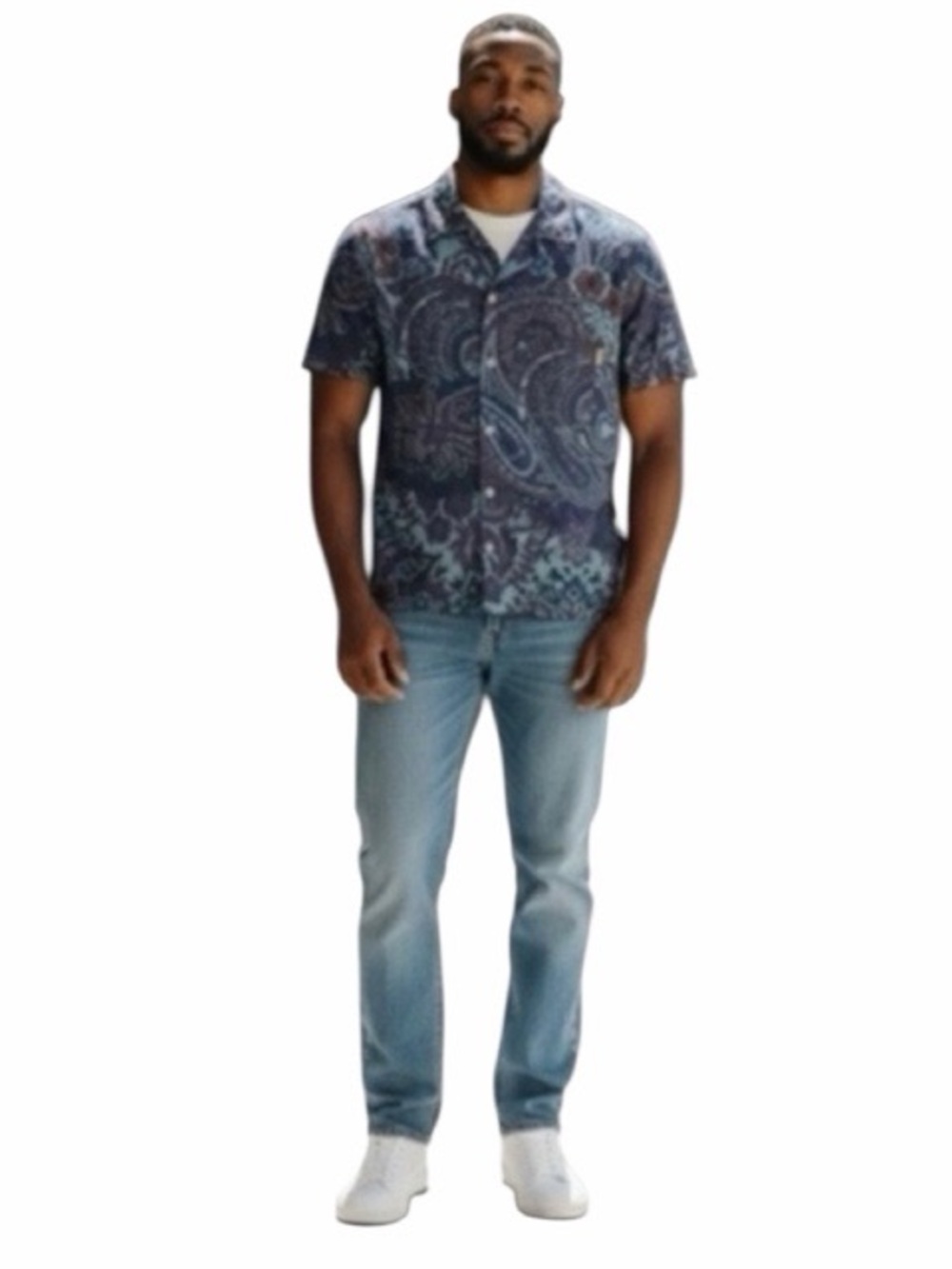 Urban Outfitters Men’s Paisley Print Button Down Shirt